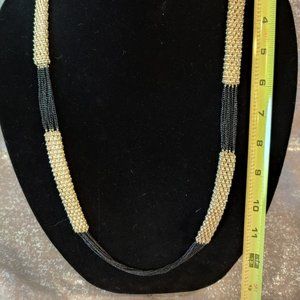 Black and Gold Chain Necklace